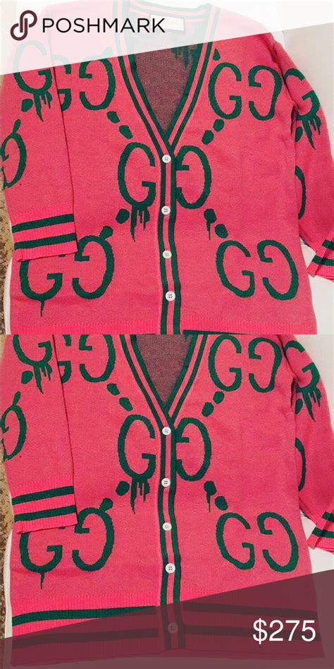 gucci fake sweatshirts simsion pink youth large|gucci pink and green sweater.